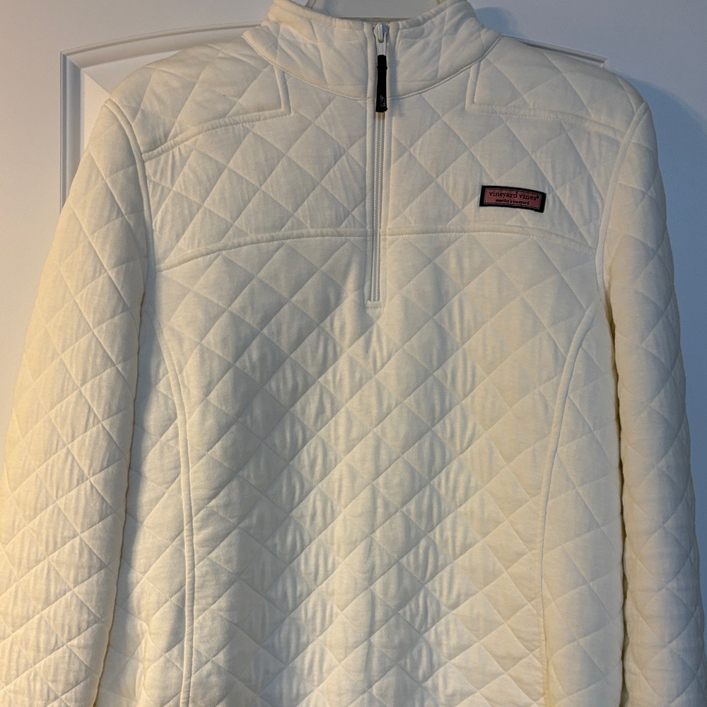 Vineyard Vines Women's White Quilted Jacket